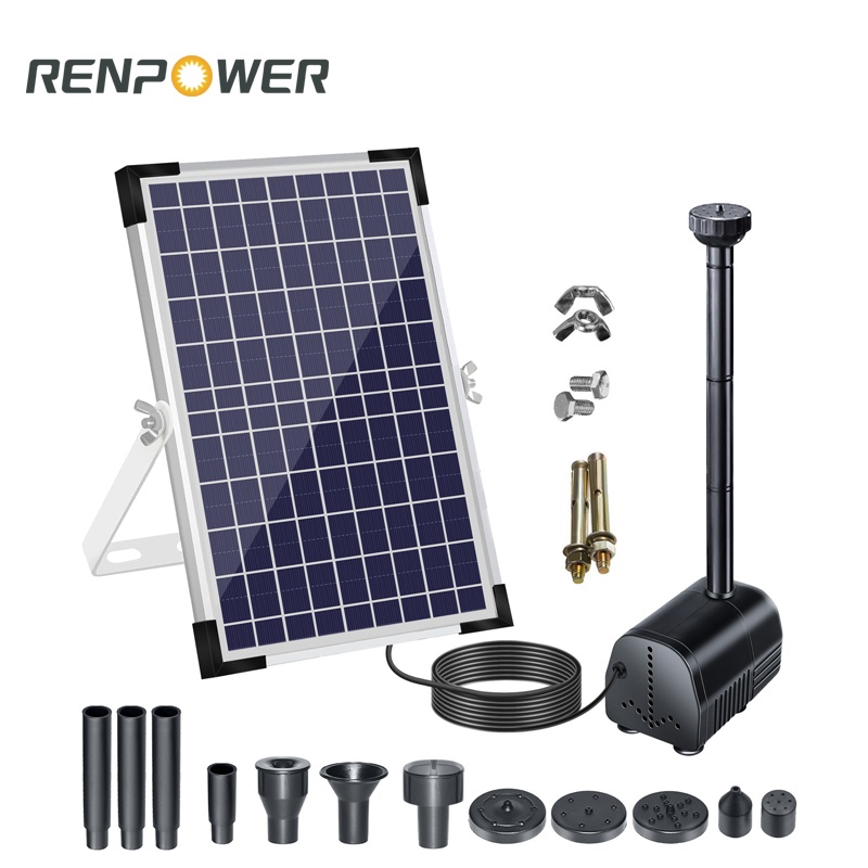 10W Solar DC Salida Fuente de jardín Fuente de baño Fuente de baño de pájaros Al aire libre Fuente solar de alta potencia